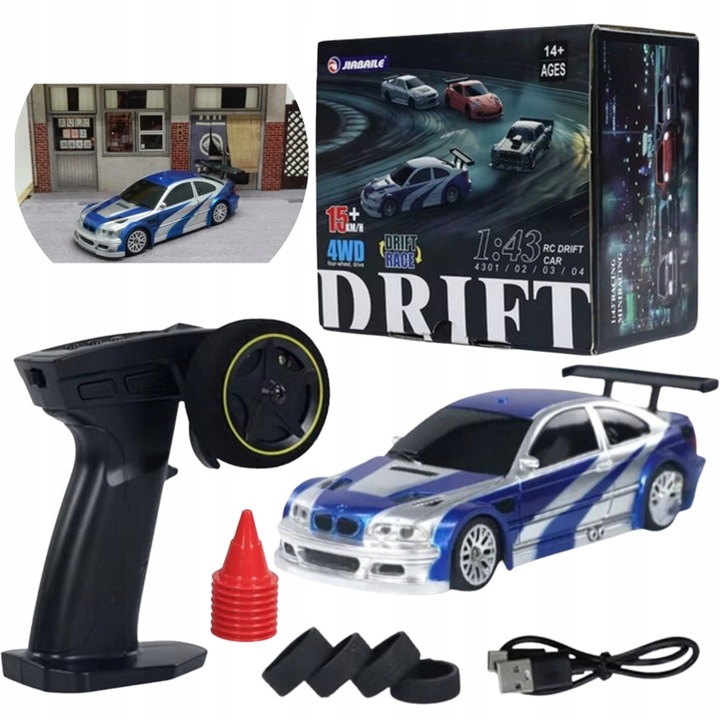 AUTO DO DRIFTU NA PILOTA BMW M3 E46 ZDALNIE STEROWANE DRIFT 1:43