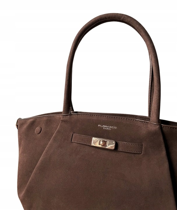 Flora&Co czekoladowa torebka shopper brązowy torebka ciemny brąz A4