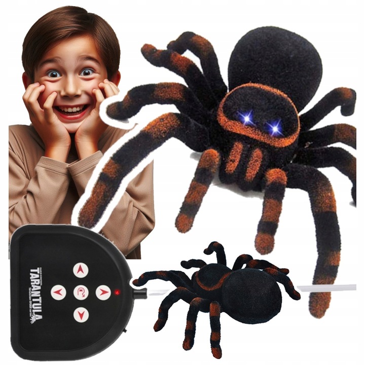 PAJĄK ZDALNIE STEROWANY LED NA PILOT DUŻY TARANTULA ZABAWKA DLA DZIECI