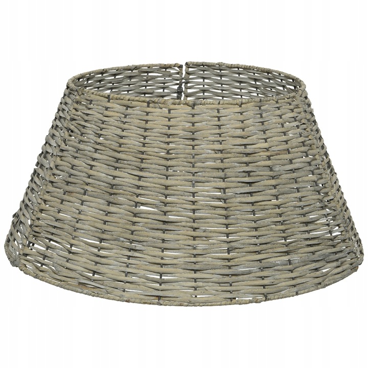 Szara Osłonka Wiklinowa na Stojak Choinkowy pod Choinkę BOHO fi 70 cm