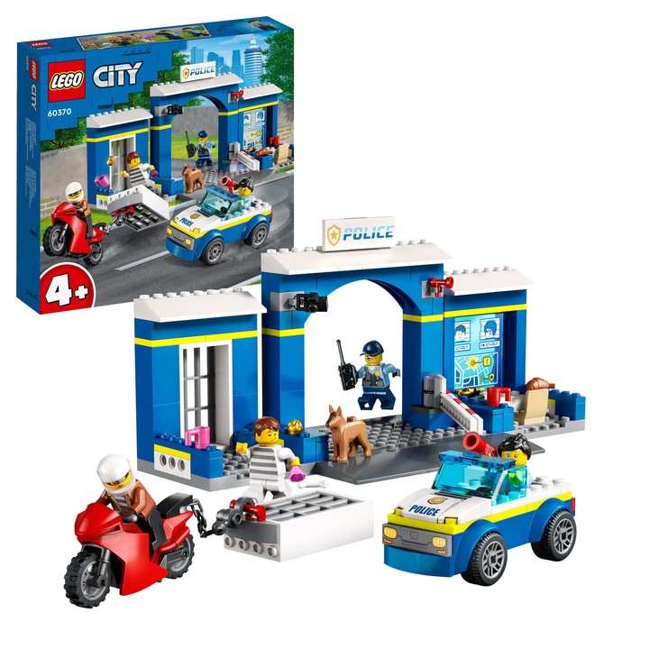 LEGO City Policja Posterunek Radiowóz Motor + Remiza Strażacka Łatwe Klocki