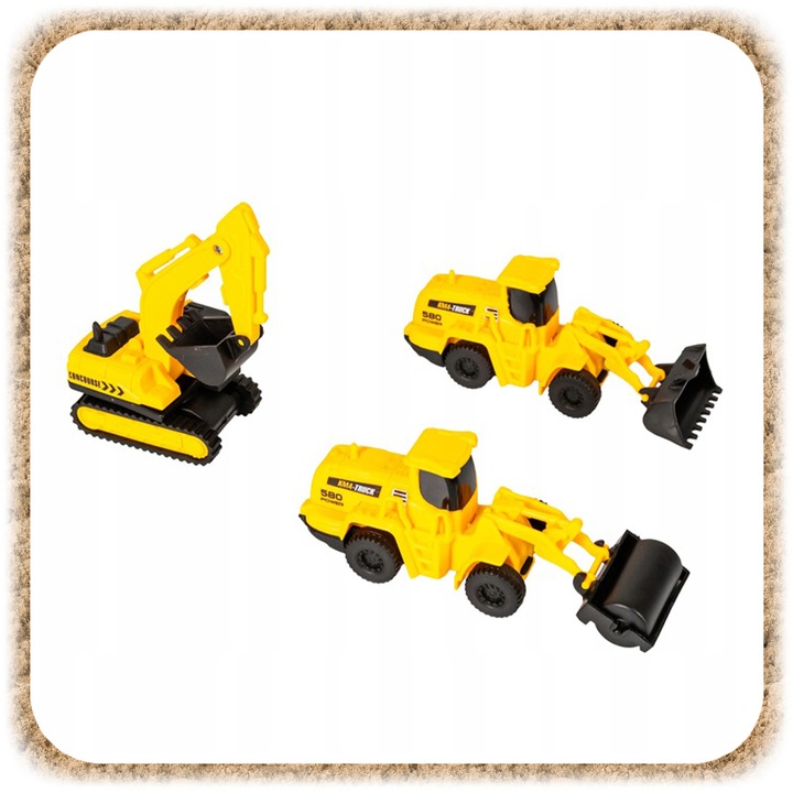PIASEK KINETYCZNY POJAZDY BUDOWLANE DUŻY ZESTAW XXL DLA DZIECI PIASKOWNICA