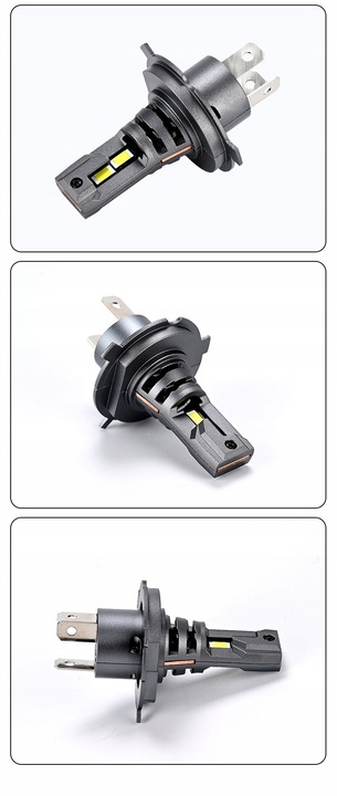 Żarówki LED H4 6500K 80W Mocne Białe Światło CANBUS Plug & Play
