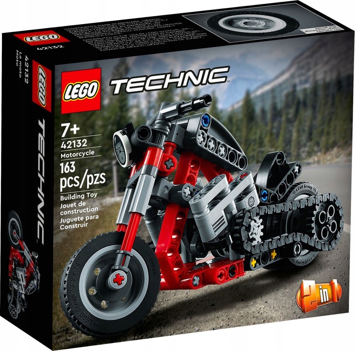 LEGO 42132 Technic Motocykl Motor Chopper 2w1