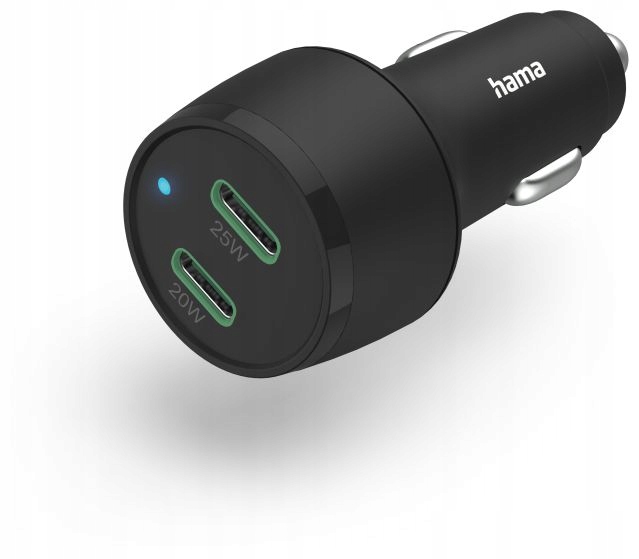 2xUSB-C PD/QC 45W CZARNA