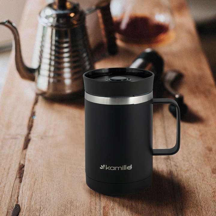 KUBEK TERMICZNY Z UCHWYTEM TERMOS KAWA 360 ml