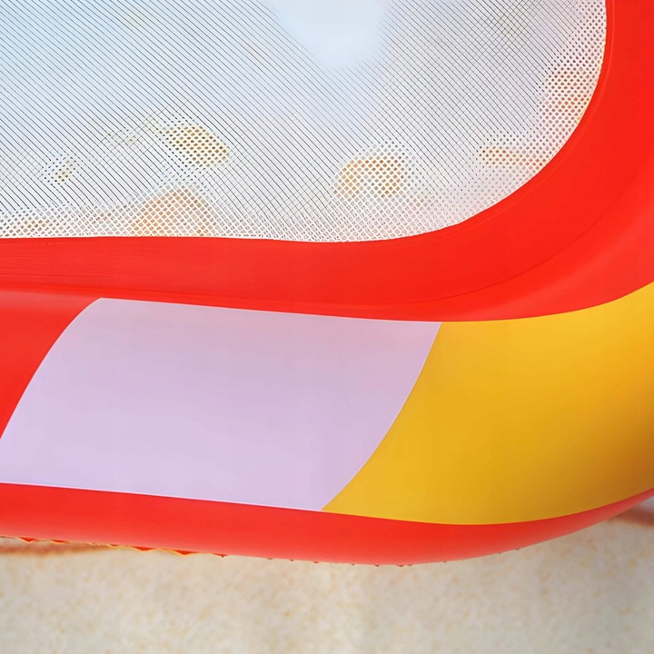 MATERAC do pływania dmuchany z siatką HAMAK LEŻAK WODNY na basen plażę wode
