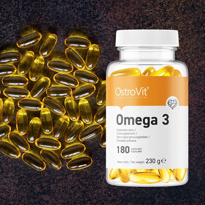 OstroVit Omega 3 180 kapsułek WITAMINY KWASY TŁUSZCZOWE