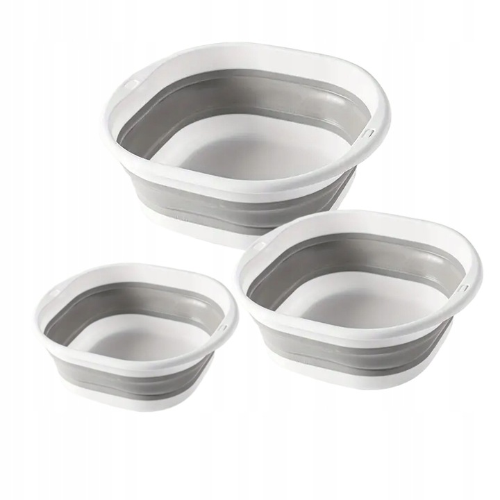 Zestaw 3szt uniwersalnych misek składanych silikonowe 3L 5L 8L miska