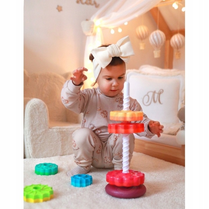 Edukacyjna Piramidka Zakręcona Wieża WOOPIE BABY