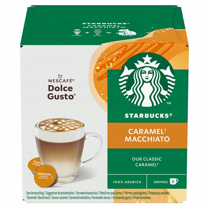 STARBUCKS DOLCE GUSTO LATTE MACCHIATO CARAMEL 3x12