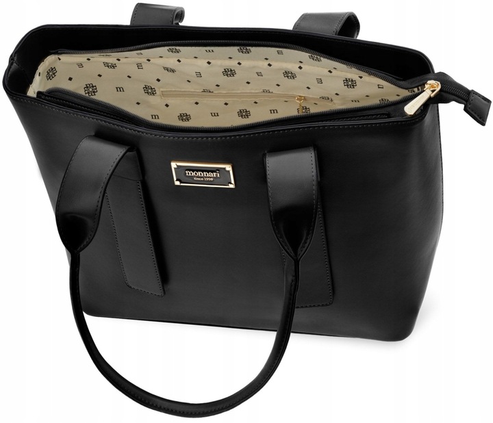 Monnari Duża Torba Do Biura Aktówka Łódka Sztywna Shopper Klasyczna A4