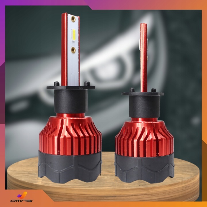 Żarówki H1 LED samochodowe 12V can bus GT COB 300% super mocne pudełko 2szt