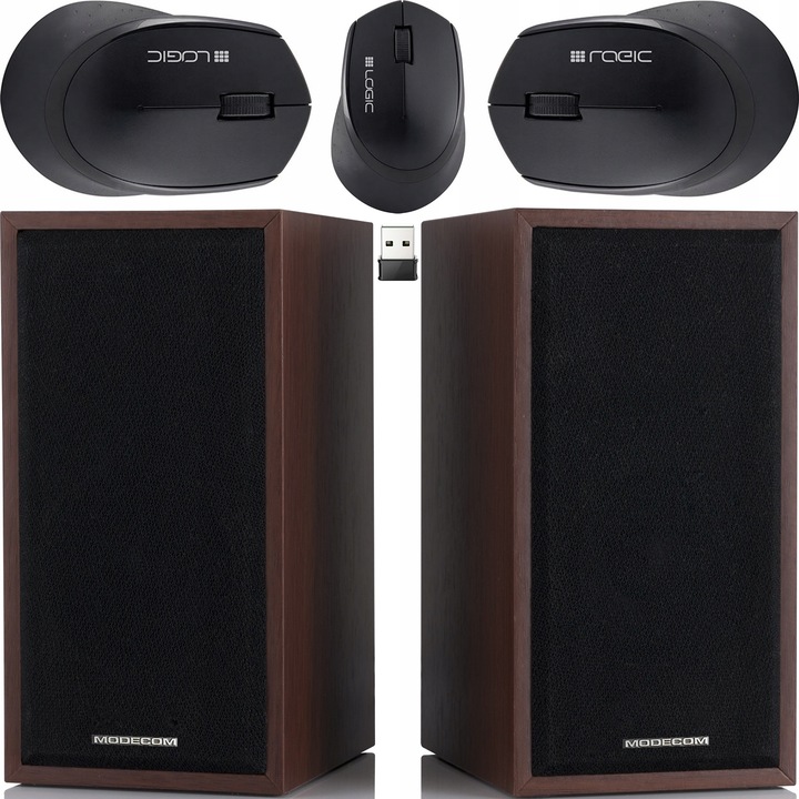 ZESTAW 2W1 GŁOŚNIKI +MYSZKA WIFI ZESTAW KOMPUTEROWY DO KOMPUTERA PC LAPTOPA