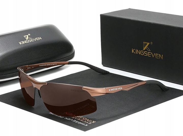 King Seven okulary przeciwsłoneczne pilotki aviator - mężczyzna bez oprawek