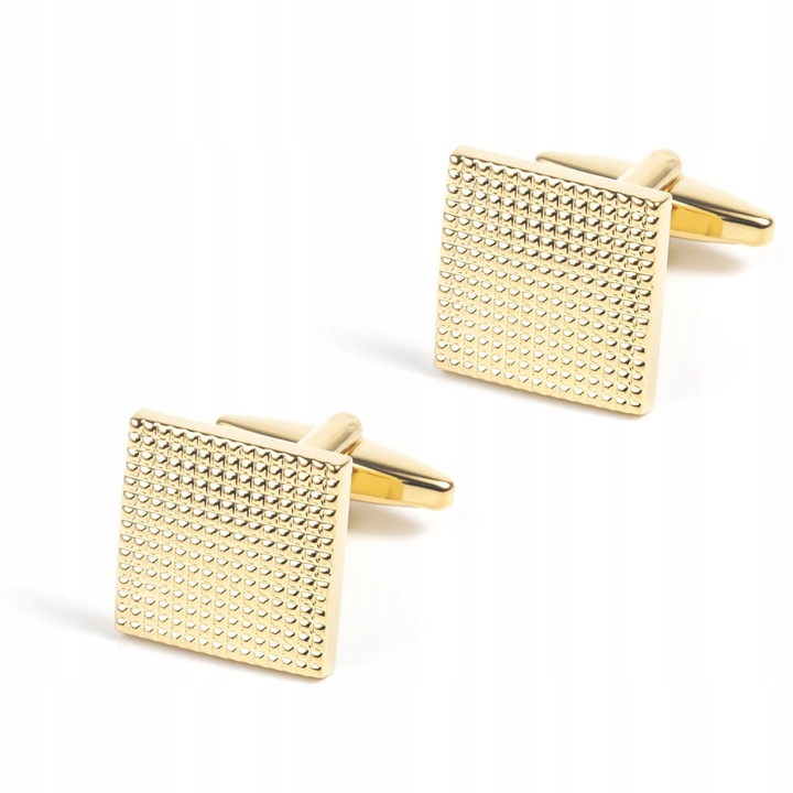 Spinki Do Mankietów Złote Koszuli Męskie Kwadratowe Diamentowane