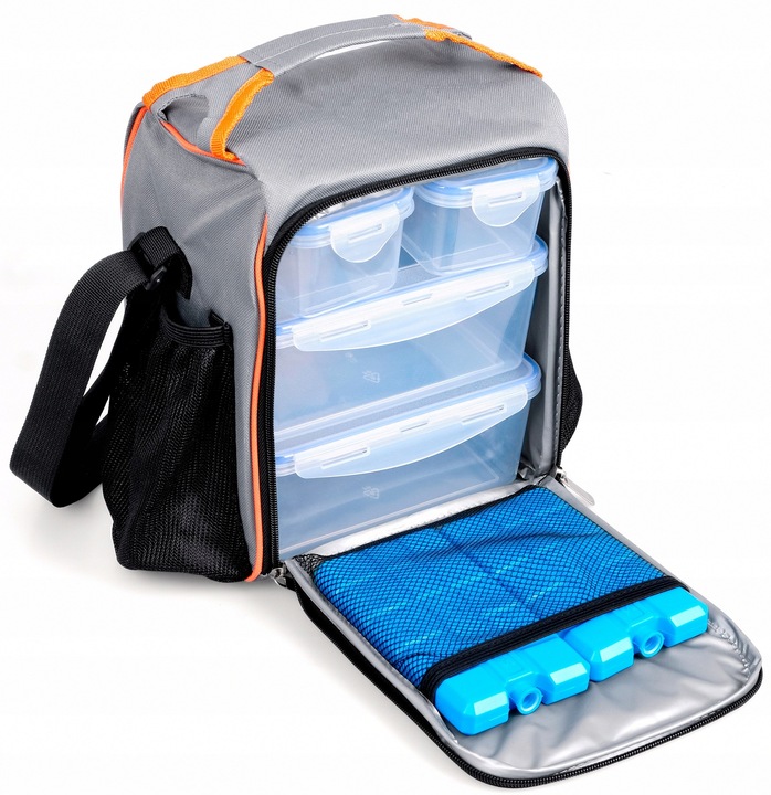 Torba termiczna lodówka Z POJEMNIKAMI LUNCHBOX piknikowa termoizolacyjna
