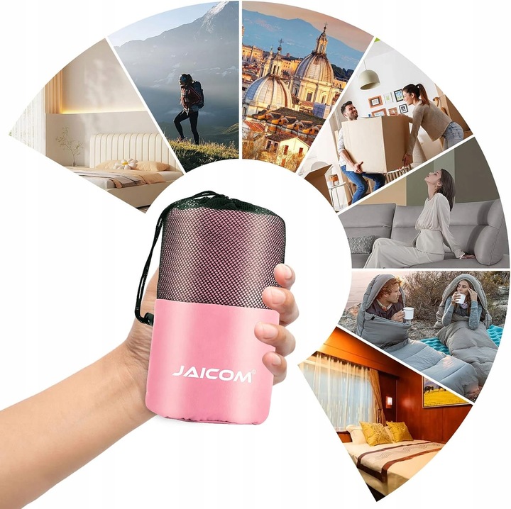 JEDWABNY ŚPIWÓR 220x90 TURYSTYCZNY LETNI Z ZAMKIEM - CIEPŁY LEKKI PODRÓŻNY