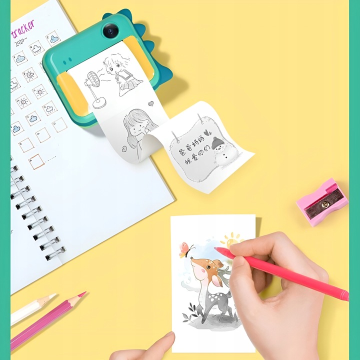 APARAT NATYCHMIASTOWY CYFROWY DLA DZIECI Z DRUKARKĄ KARTA 32GB + 2 ROLKI