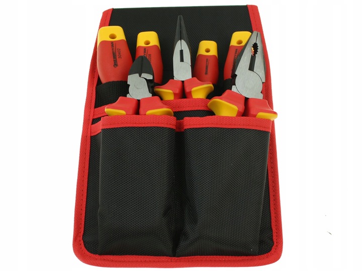 Zestaw narzędzi izolowanych / Kieszeń z narzędziami izolowanymi 1kV 7szt