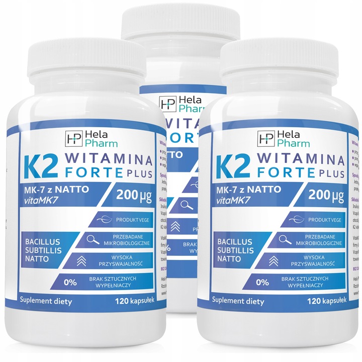WITAMINA K2 vitaMK7 z NATTO 200µg KOŚCI 2x120