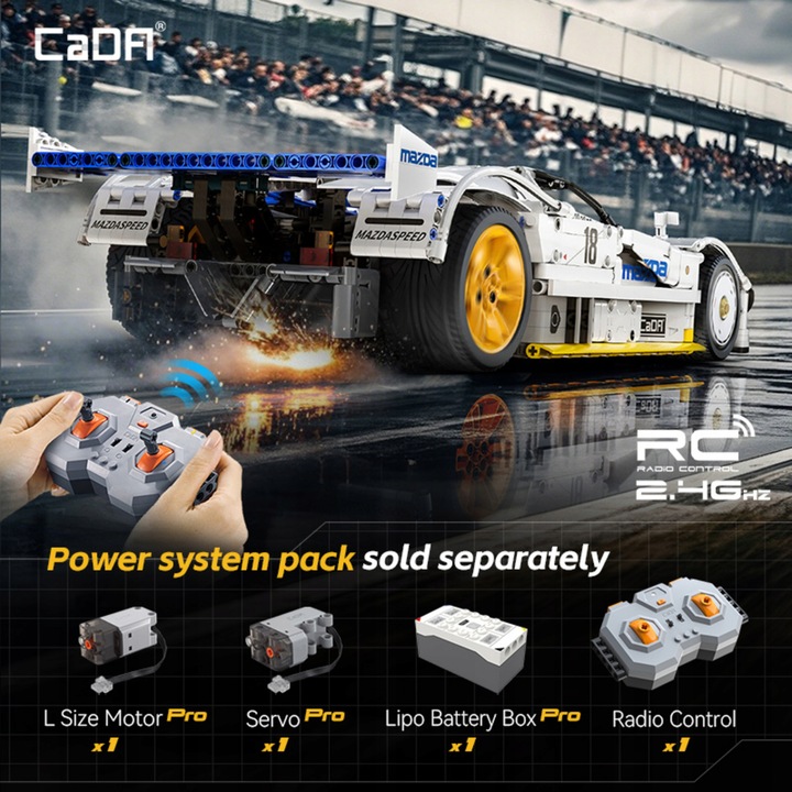 KLOCKI CADA MAZDA 787B AUTO SPORTOWE 50 CM 1:10 WYŚCIGÓWKA 1797 ELEMENTÓW