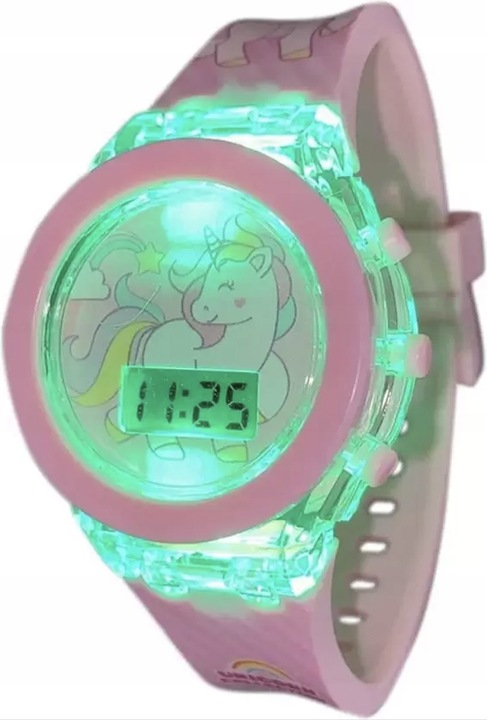 zegarek elektroniczny UNICORN jednorożec LED dla dziewczynki dziecka dzieci
