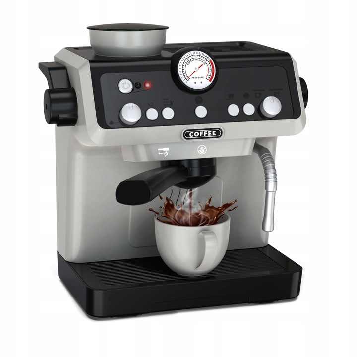 ZESTAW BARISTY DLA DZIECI AUTOMATYCZNY EKSPRES DO KAWY DŹWIĘK LED FILIŻANKA