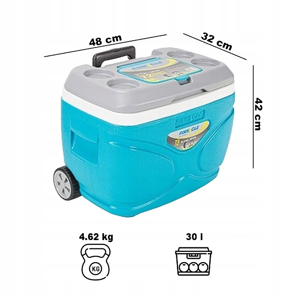 Lodówka Turystyczna na kółkach na wkłady mrożące 30L PINNACLE Prudence