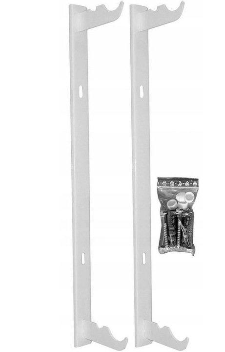 WIESZLI5 WIESZAK WSPORNIK LISTWA GRZEJNIKA ALUMINIOWEGO 57cm. BIAŁY