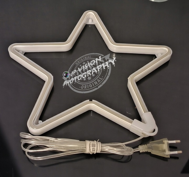 OZDOBA ŚWIĄTECZNA GWIAZDA NEON LED okno KOLOROWA WEWNĘTRZNA ZEWNĘTRZNA