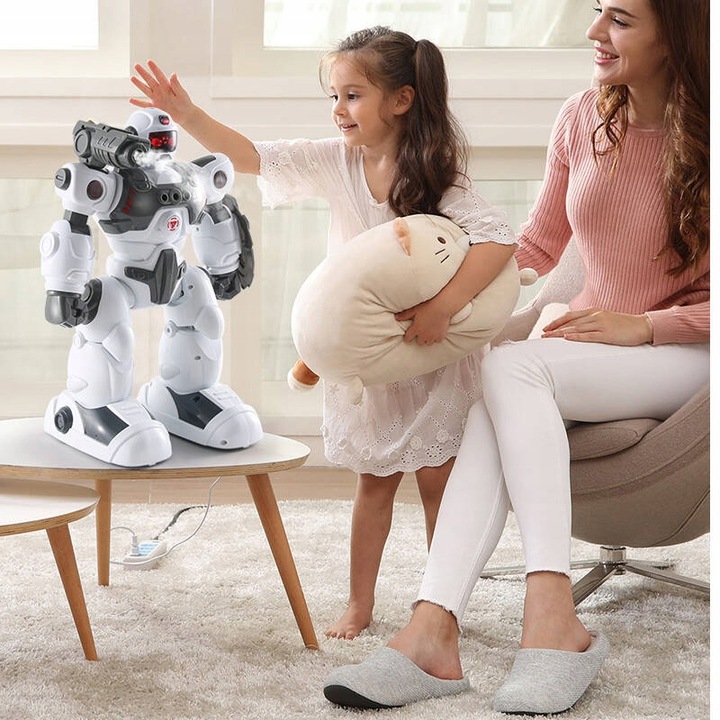 MULTIFUNKCYJNY ROBOT STEROWANY STRZELA STRZAŁKAMI PARĄ PILOT PROGRAMOWANIE