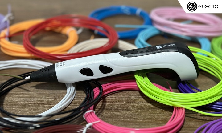 DŁUGOPIS 3D DLA DZIECI WERSJA PRO DRUKARKA MAGICZNY 3D + WKŁADY 160 METRÓW