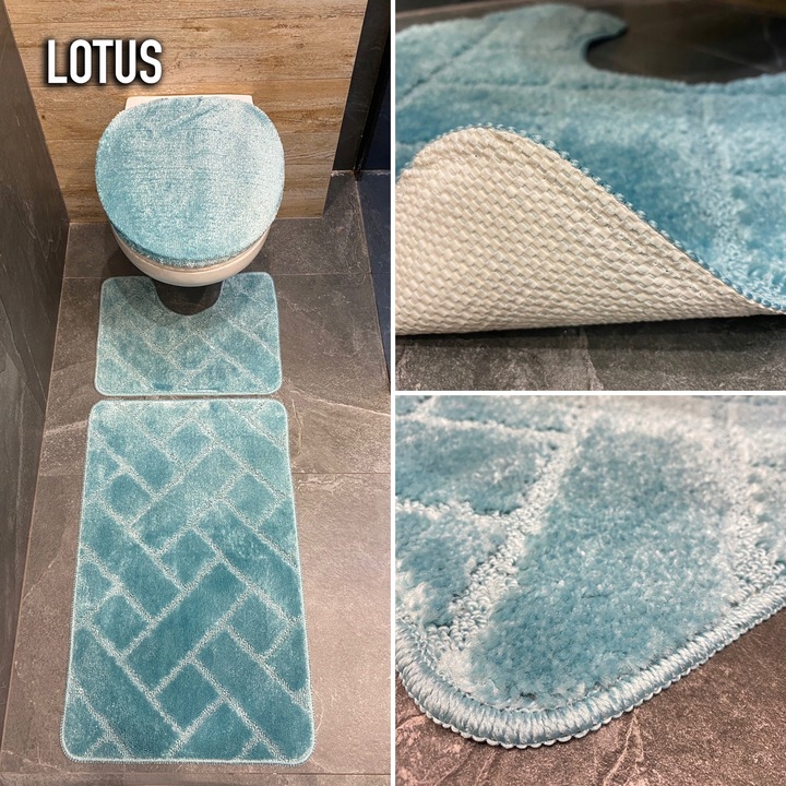 KOMPLET 3-CZĘŚCIOWY DYWANIKÓW ŁAZIENKOWYCH