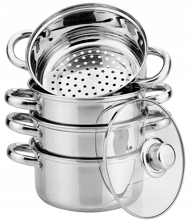 Garnki do Gotowania na Parze Parowar 5elm 3L. 20cm