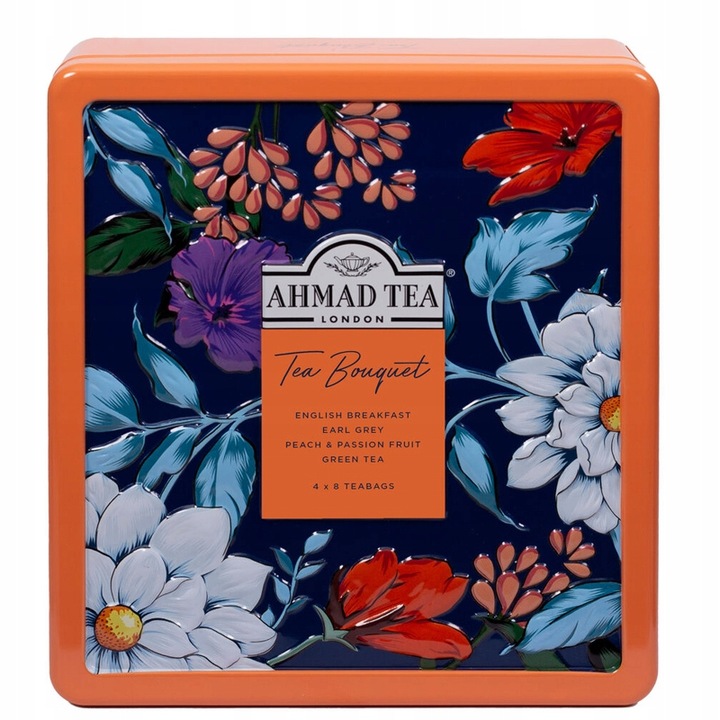 Ahmad Tea Bouquet Caddy zestaw herbat w puszce 4x8x2g 4 smaki