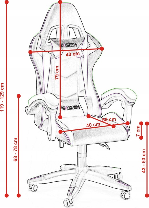 FOTEL SL-25 GAMINGOWY KUBEŁKOWY GRACZA