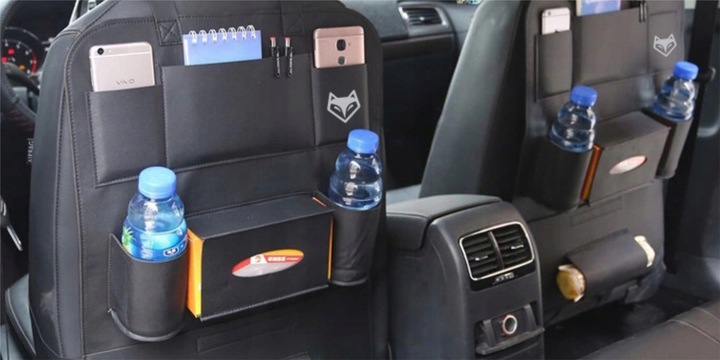 Organizer na fotel do samochodu, pokrowiec ochrona siedzenia Ekoskóra