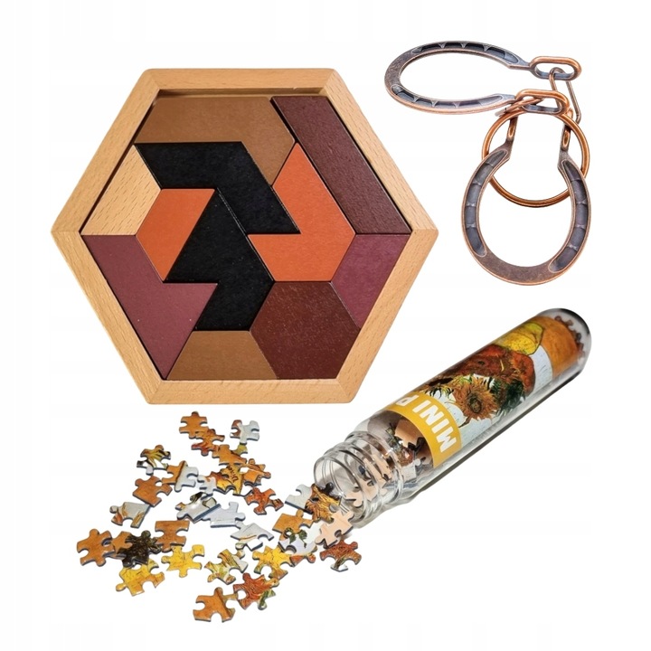 Łamigłówki IQ Mensa retro super prezent dla 14 15 16 nastolatka - LOGIC SET