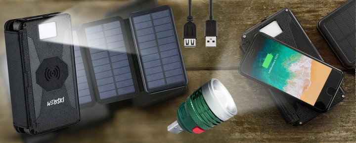 PANCERNY POJEMNY DUŻY POWERBANK SOLARNY 16000 mAh