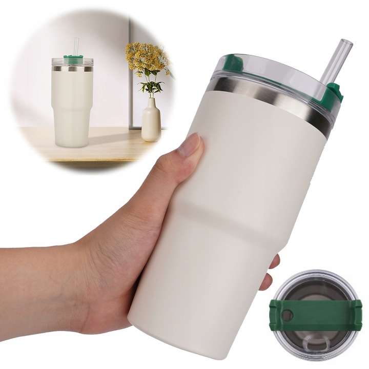 KUBEK TERMICZNY DO KAWY NA WYNOS, KUBEK PODRÓŻNY BUTELKA NA WODĘ 591 ML