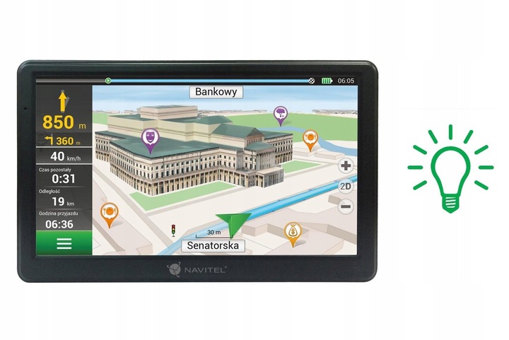 NAWIGACJA SAMOCHODOWA GPS Navitel E700 7" MAPA EUROPA 47 KRAJÓW 7 CALI