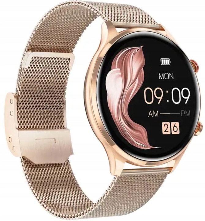 SMARTWATCH DAMSKI Zegarek ROZMOWY CIŚNIENIE POLSKIE MENU 2 paski +SŁUCHAWKI