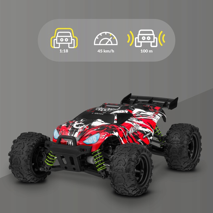 Samochód Auto zdalnie sterowany AUTKO RC 4x4 45km/h SUPER SZYBKI 2xOBUDOWY