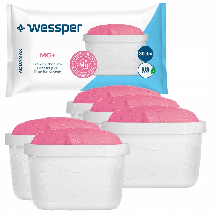 Filtr do wody Wessper AquaMax Mg+ do dzbanka Brita Dafi zamiennik - 5 sztuk