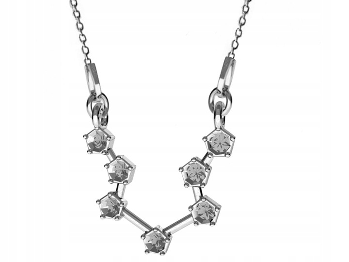 NASZYJNIK SREBRNY 925 - ZNAK ZODIAKU - WODNIK