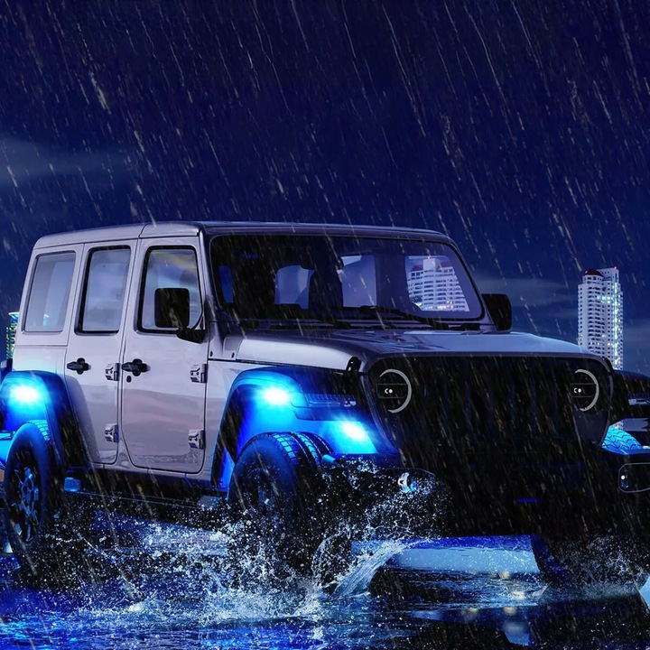 PODŚWIETLENIE PODWOZIA LED RGB LAMPKI POD SAMOCHÓD AUTO 8szt + PILOT APPka