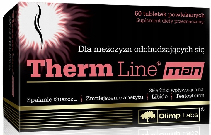 OLIMP Therm Line Man 60 tabletek SPALACZ TŁUSZCZ FATBURNER LIBIDO CYNK