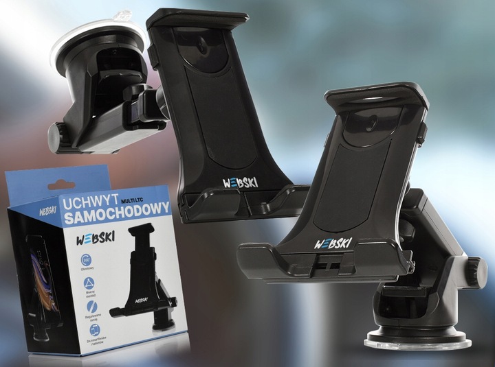 UCHWYT SAMOCHODOWY DO TABLETA 4-11' NA SZYBĘ DESKĘ