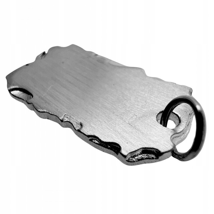 Unikatowy nieśmiertelnik Raw Edge Twój grawer s925 zawieszka na łańcuszek